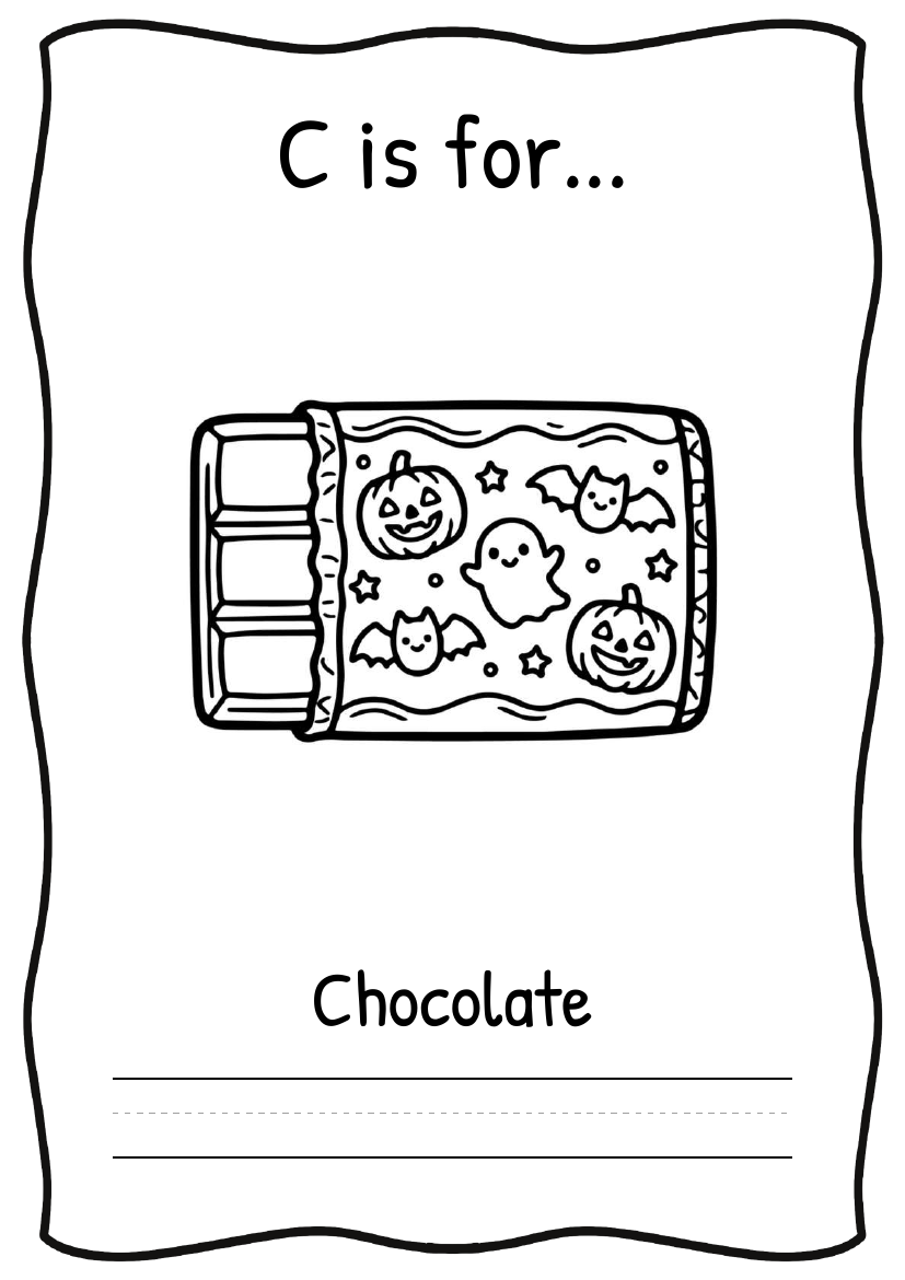 Printable ABC page in English