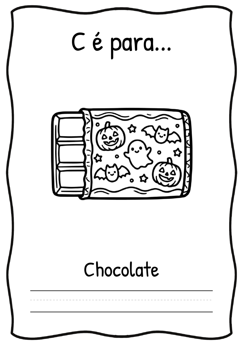 Printable ABC page in Português